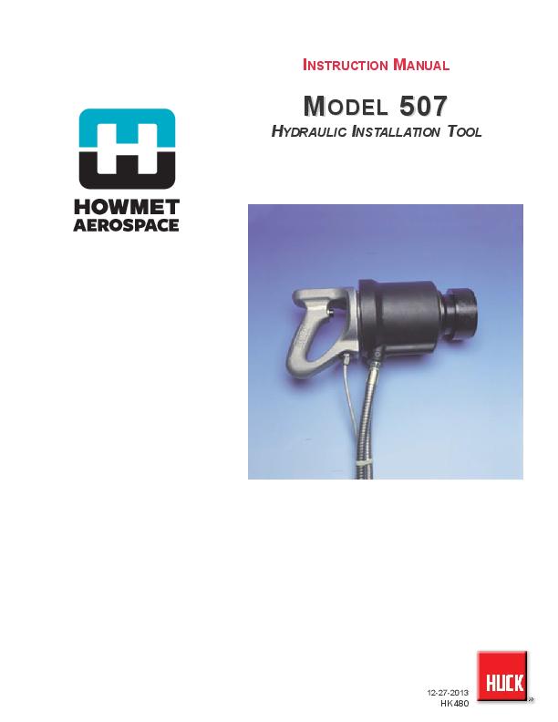 Huck 507 HK480 Hydraulic Tool Manual EN