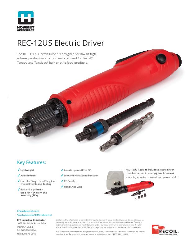 REC-12 Electric Tool Flyer
