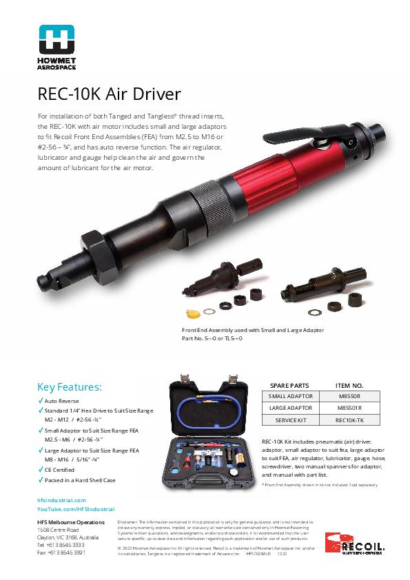 REC-10 Pneumatic Tool Flyer